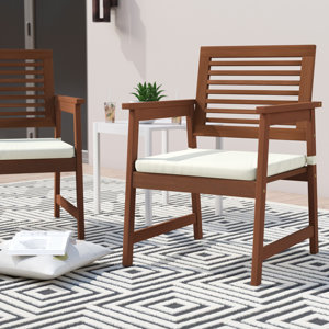 Arianna Teak Hardwood Outdoor Chair (Set of 2)