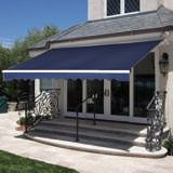 Retractable Awnings Come In Thousands Of Color And Style Combinations Motorized Awnings Are Powered By Somfy M Outdoor Awnings Retractable Awning Patio Awning