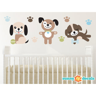 Puppy Dog Nursery Bedding Wayfair Adorable Puppy Dogs Fabric Wall Decal