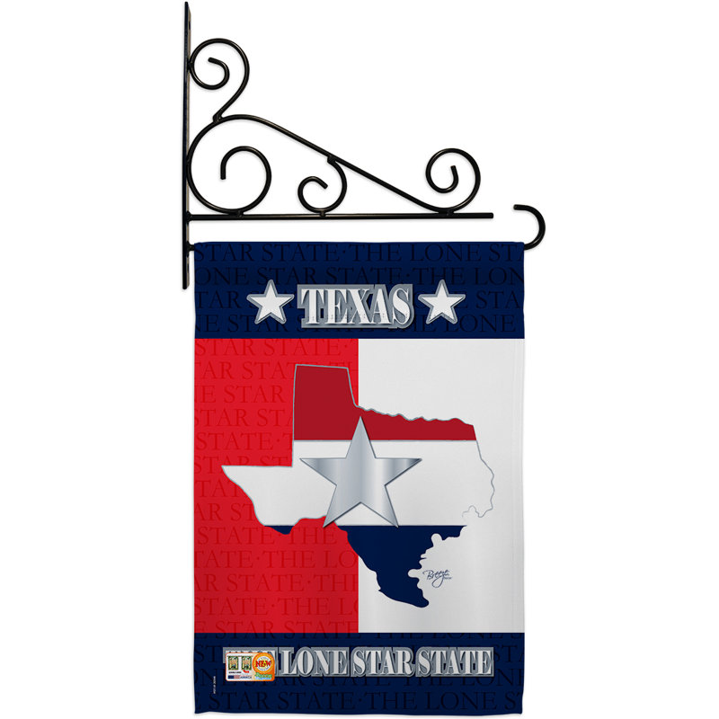 Breeze Decor Texas Lone Star State 2 Sided Polyester 19 X 13 In Flag Set Wayfair
