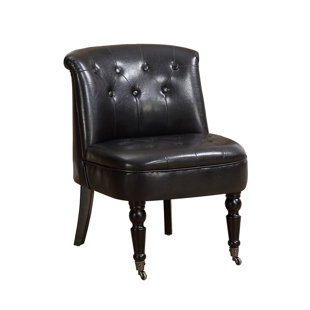 Faux Leather Slipper Accent Chairs You Ll Love Wayfair Beeston Slipper Chair