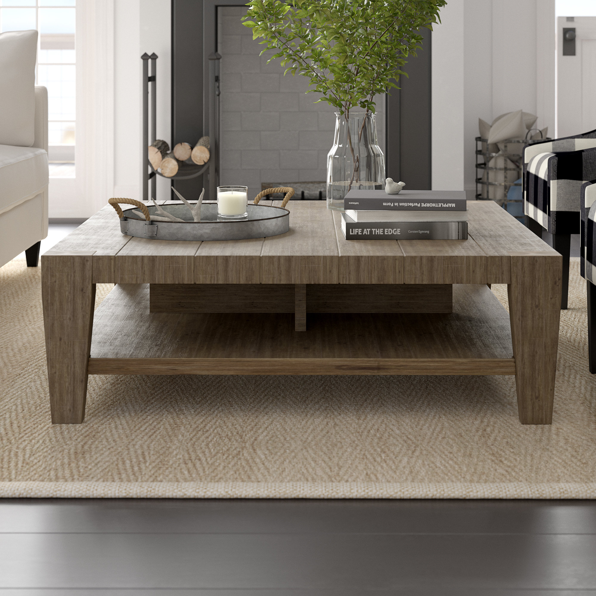 Savannah Brown Coffee Table With Tray Top Savannah Brown Coffee Table With Tray Top