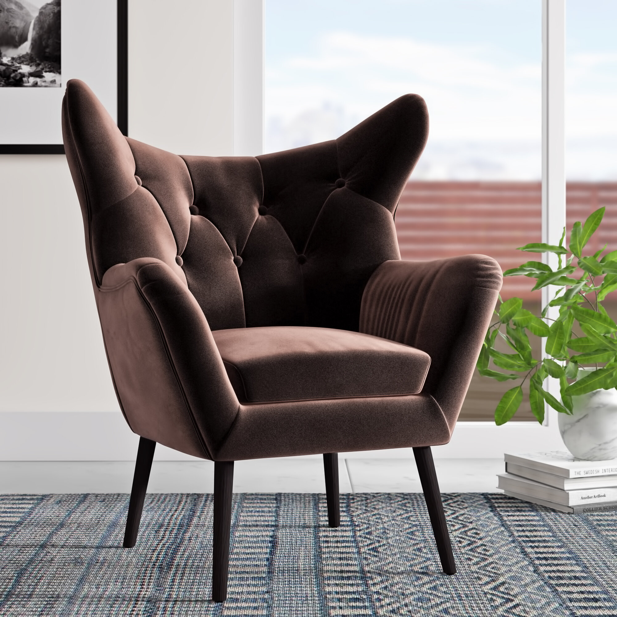 bouck 21'' wingback chair