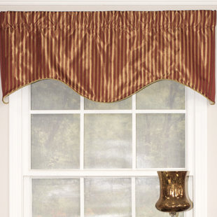 Striped Valances Kitchen Curtains You Ll Love Wayfair Tuxedo Silk Fire Cornice 50 Window Valance