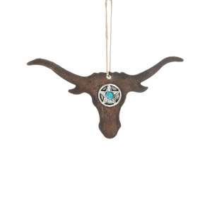 Bull Horns Skull Hanging Figurine