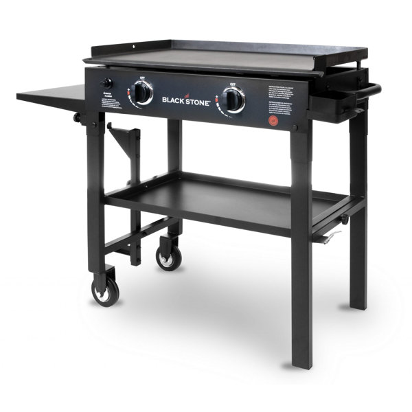 Blackstone 2-Burner Flat Top Propane Gas Griddle with Side Shelves by Blackstone
