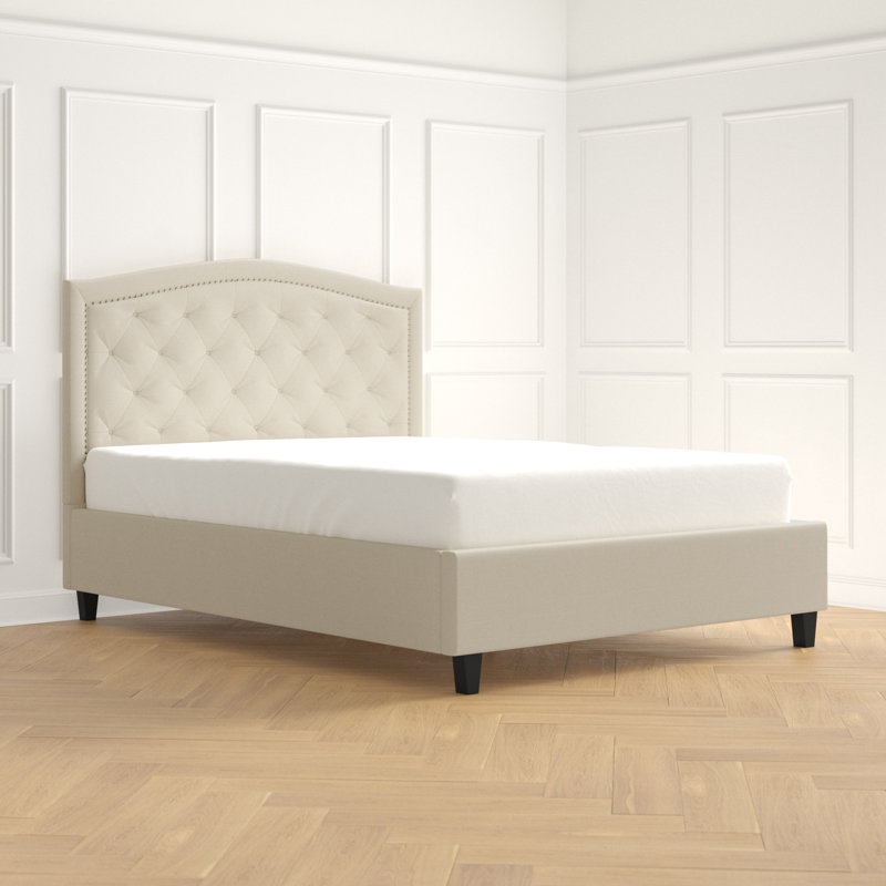 Daley Tufted Upholstered Low Profile Platform Bed Reviews