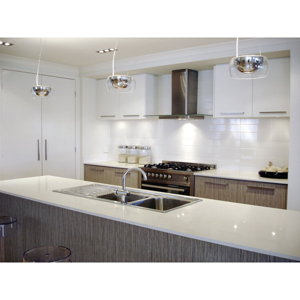 Sail 4 x 16 Ceramic Tile in Glossy White by Parvatile