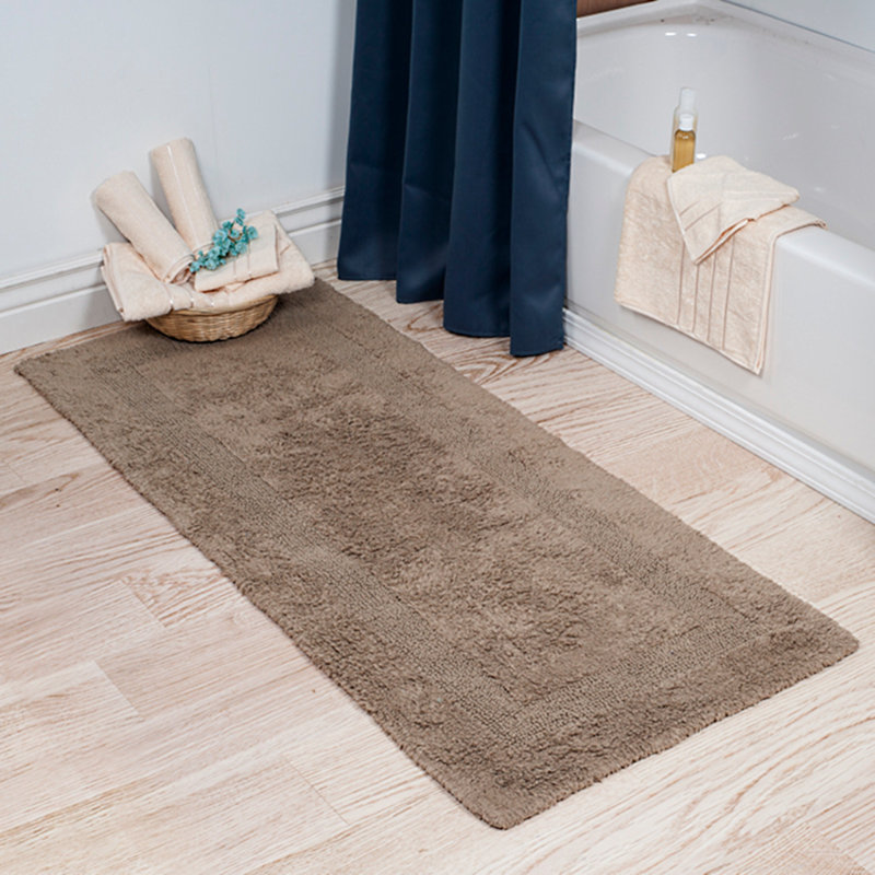 Long Bathroom Mats darby home co baysview extra long reversible bath rug & reviews Long Bathroom Mats darby home co baysview extra long reversible bath rug & reviews