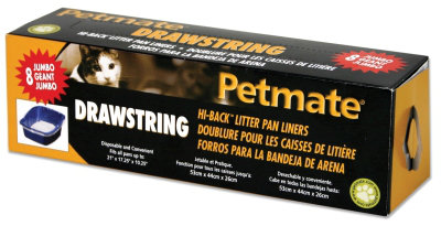 High-Back Litter Pan Liners Petmate Size: Jumbo 8 Piece 36.25" x 20.5"