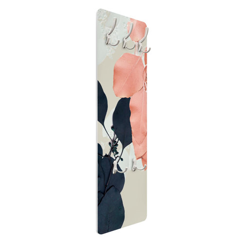 Indigo & Rouge Leaves II Wall Mounted Coat Rack Symple Stuff