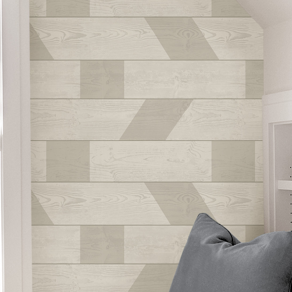 Scott Living Natural Graphic Shiplap 18 L X 20 5 W And Stick Wallpaper Roll Wayfair Scott Living Natural Graphic Shiplap 18