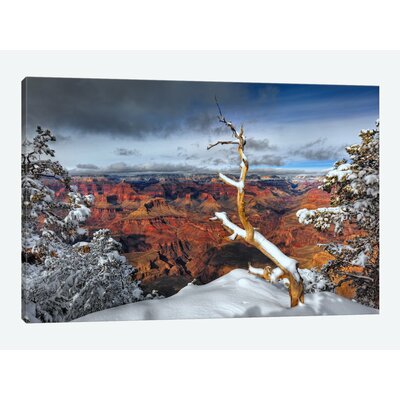 'Snowy Grand Canyon III' Photographic Print on Canvas East Urban Home Size: 26