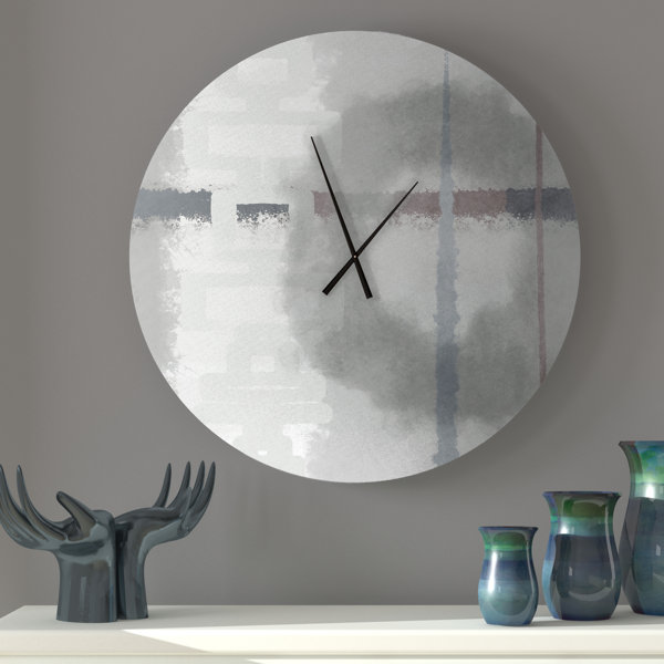Latitude Run Paternal Large Abstract Metal Wall Clock Reviews Wayfair