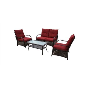Cheltenham 4 Piece Deep Seating Group with Cushions