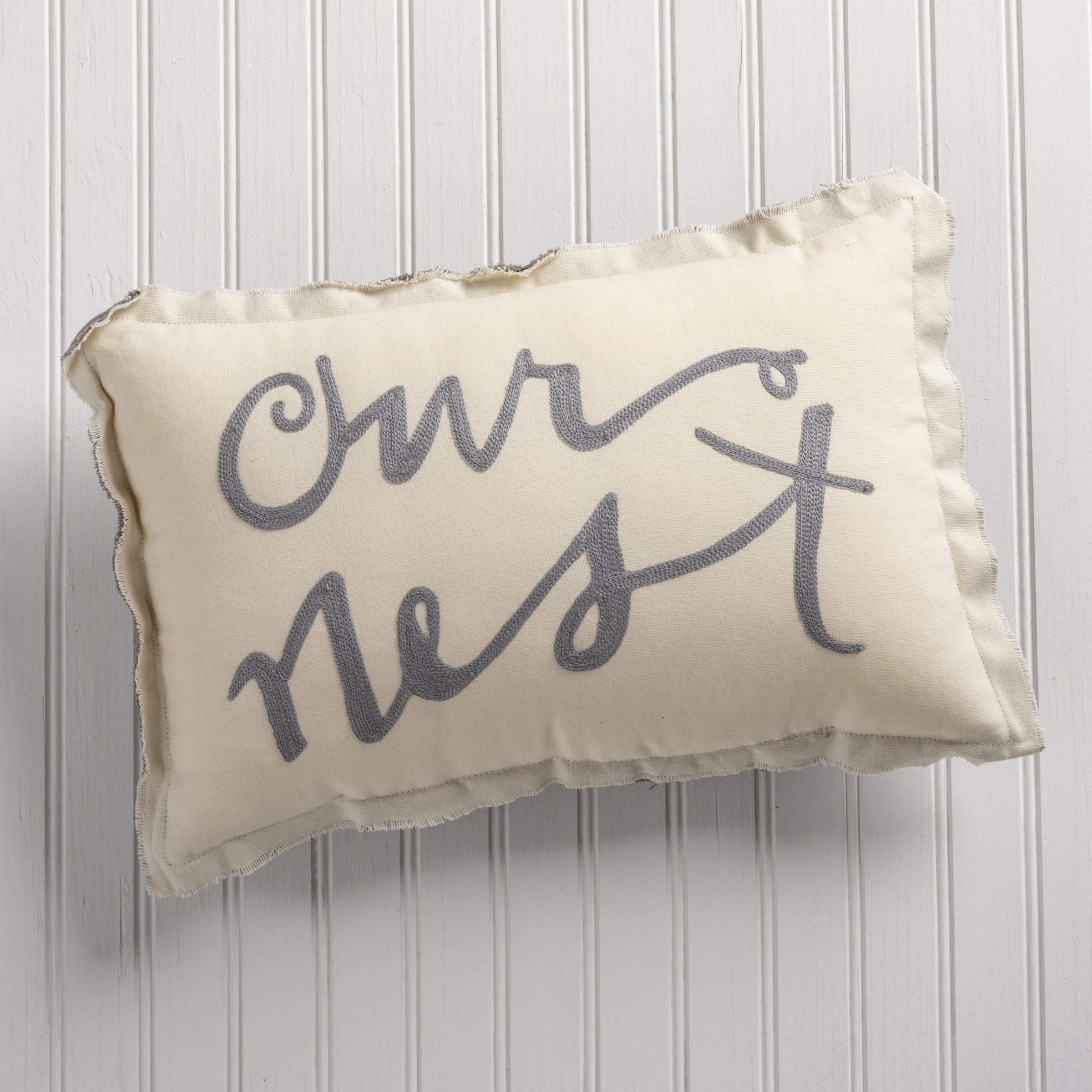 Gracie Oaks Ipswich Our Nest Cotton Lumbar Pillow Wayfair