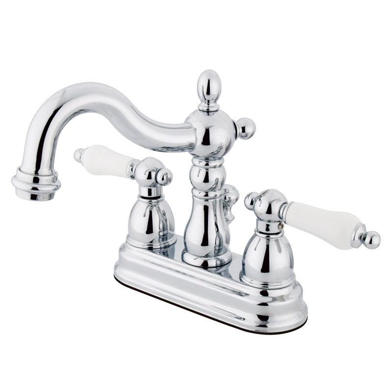 Kingston Brass Heritage Centerset Bathroom Faucet with ABS PopUp Drain