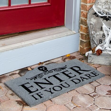 Sweet Home Enter if You Dare Non-Slip Coir Doormat by Entryways