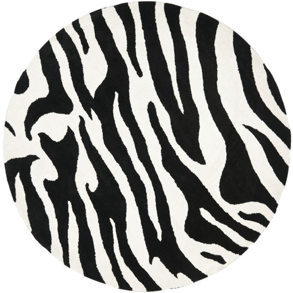 Dorthy White/Black Area Rug by Bloomsbury Market