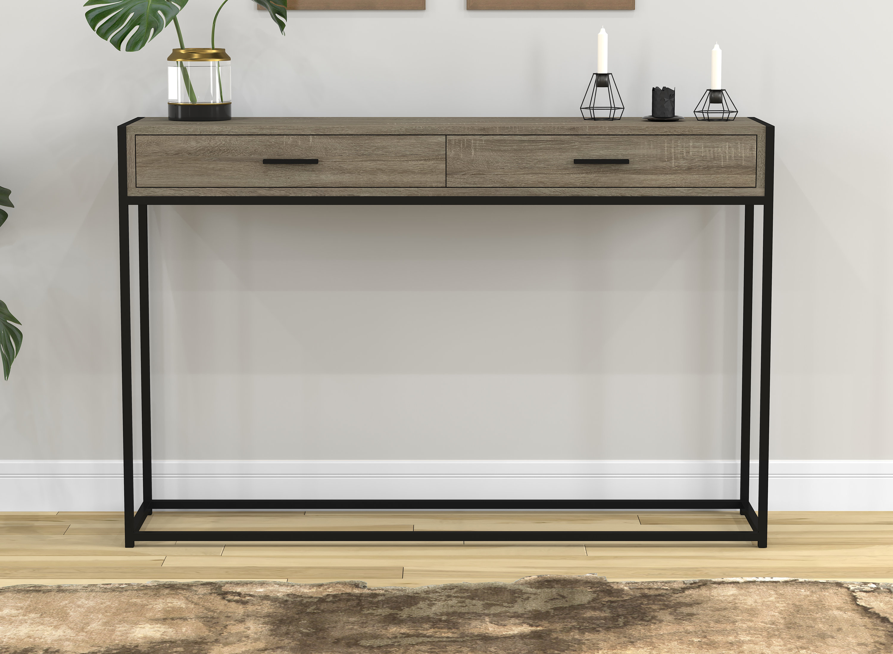 Union Rustic Stroud Metal Console Table Reviews Wayfair
