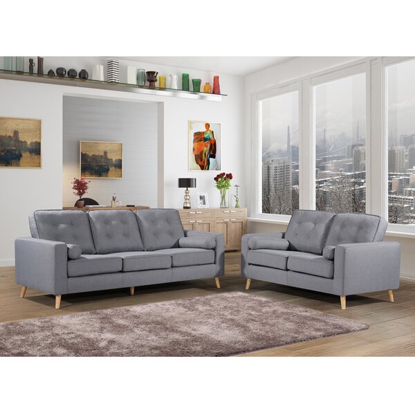 Genovese Button Tufted 2 Piece Living Room Set By George Oliver