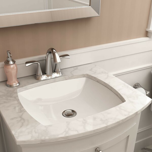 Edgemere Vitreous China Rectangular Undermount Bathroom Sink with Overflow by American Standard