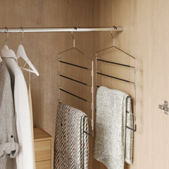 Orange Install on Right Side LUANT Closet Pants Hanger Bar Clothes Organizers for Space Saving and Storage,18 x 12-1//2