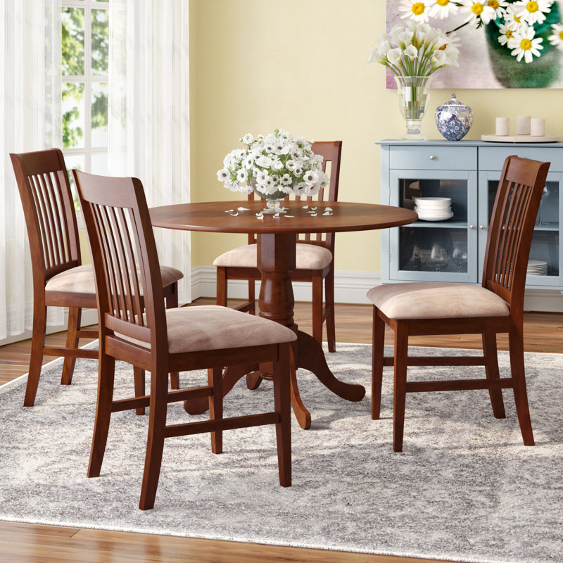 Spruill Drop Leaf Solid Wood Dining Set