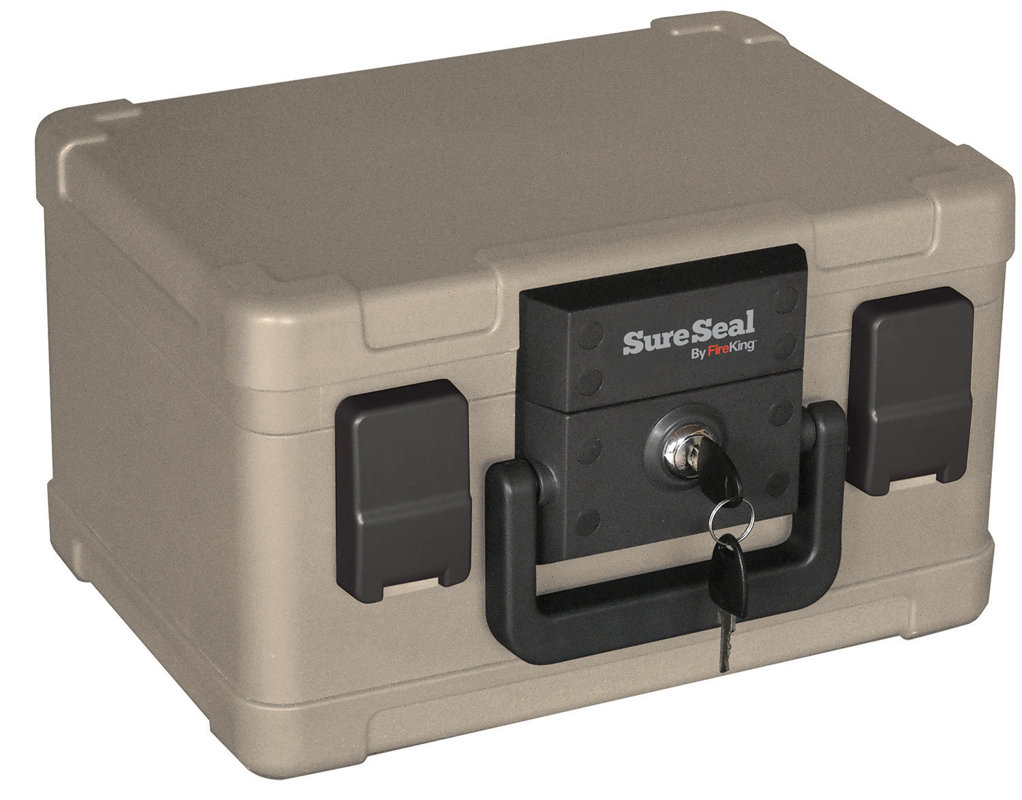 FireKing SureSeal 1/2 Hour Fireproof and Waterproof Safe Box with Key