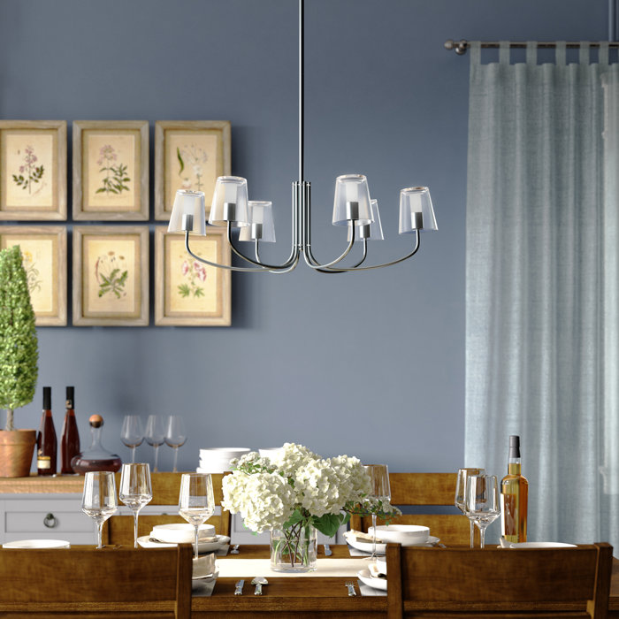 Nicole 6 Light Led Shaded Clic Traditional Chandelier Nicole 6 Light Led Shaded Clic Traditional Chandelier