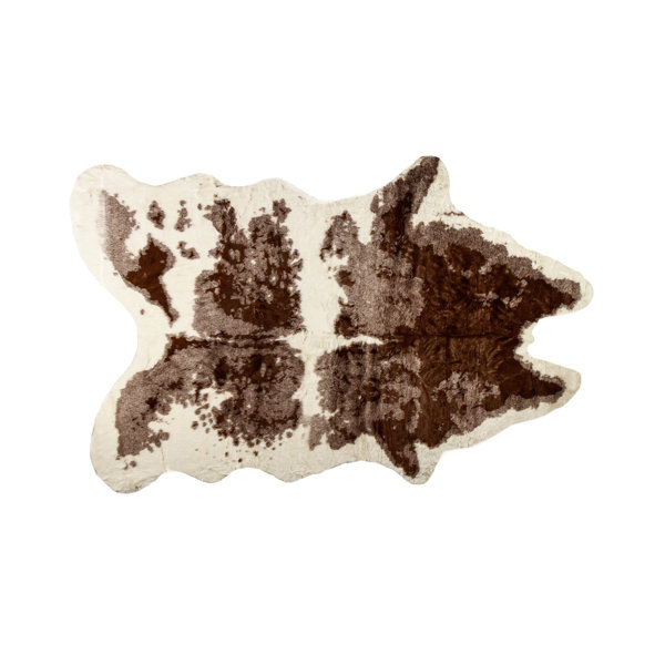 Brown/White Area Rug by Luxe