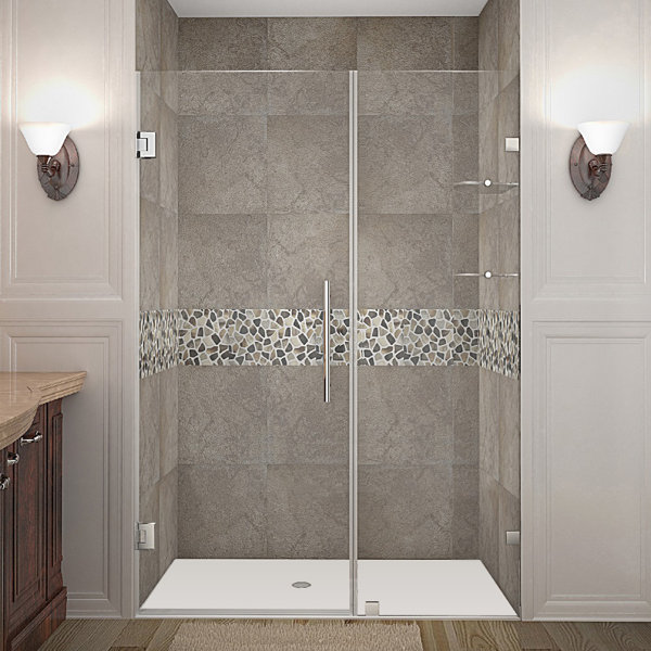 Aston Nautis Gs 46 X 72 Hinged Completely Frameless Shower Door Aston Nautis Gs 46 X 72 Hinged Completely Frameless Shower Door Wayfair