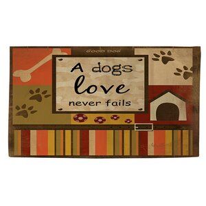 Love Never Fails Brown Area Rug