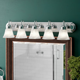 Best Amber Oak 5-Light Vanity Light By Three Posts Wall Lights Amber Oak 5-Light Vanity Light By Three Posts Wall Lights