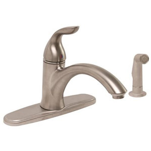 Premier Faucet Waterfront? Single Handle Deck Mounted Kitchen Faucet with Side Spray