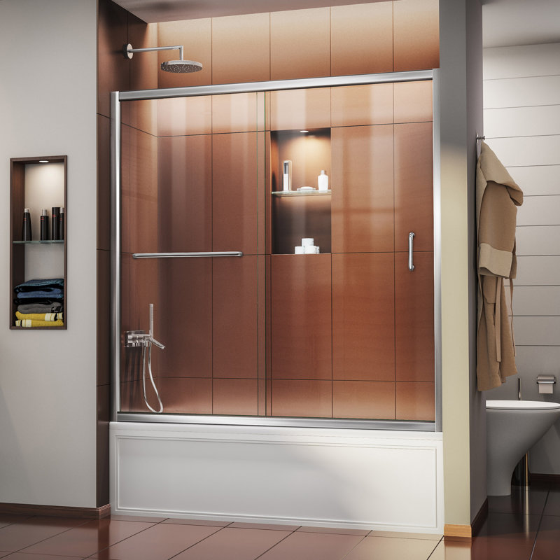 DreamLine Infinity-Z 56-60 in. W x 58 in. H Sliding Semi ...