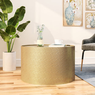 gold barrel table