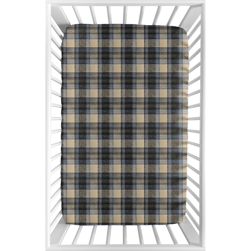 Sweet Jojo Designs Plaid Flannel Fitted Crib Sheet Wayfair