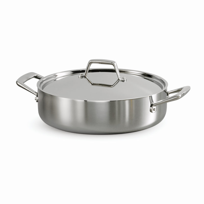 Tramontina Gourmet Tri Ply Clad 6 Qt Covered Stainless Steel Tramontina Gourmet Tri Ply Clad 6 Qt