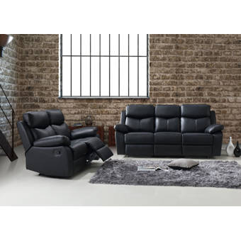 Darby Home Co Drexler 2 Piece Leather Living Room Set Wayfair