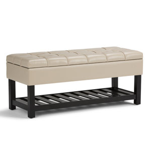 Saxon Faux Leather Storage Bench
