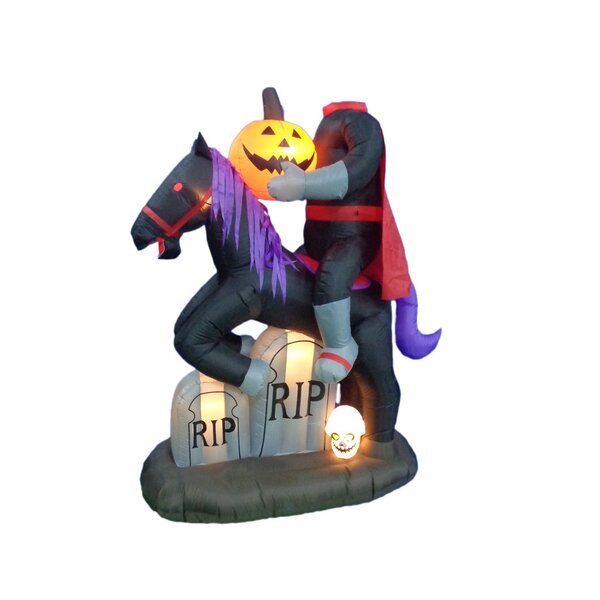 Headless Horse with Pumpkin and Tombstone by BZB Goods