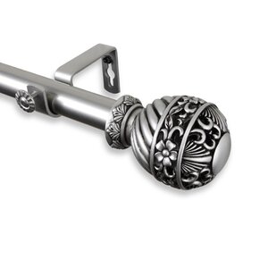 Lanette Single Curtain Rod and Hardware Set