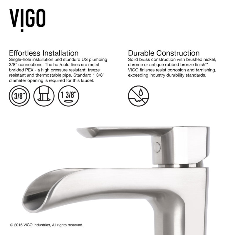 Vigo Niko Vessel Sink Bathroom Faucet Reviews Wayfair