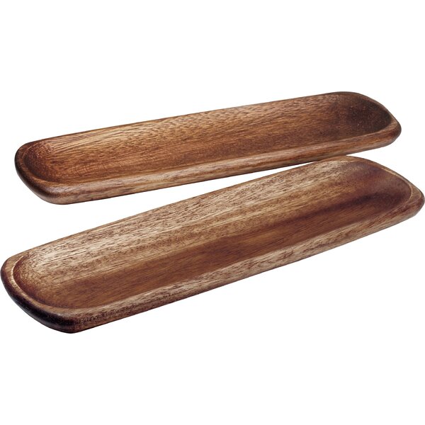 Kona Wood Rectangular Platter (Set of 2) by Noritake