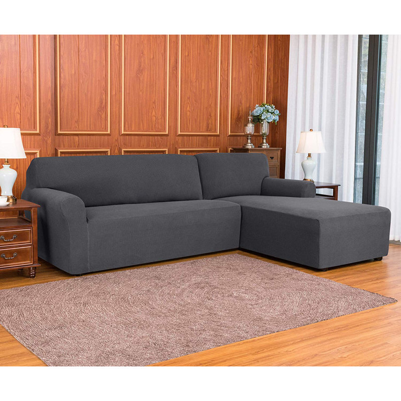 Ebern Designs L Shaped Right 2 Piece Box Cushion Sofa Slipcover