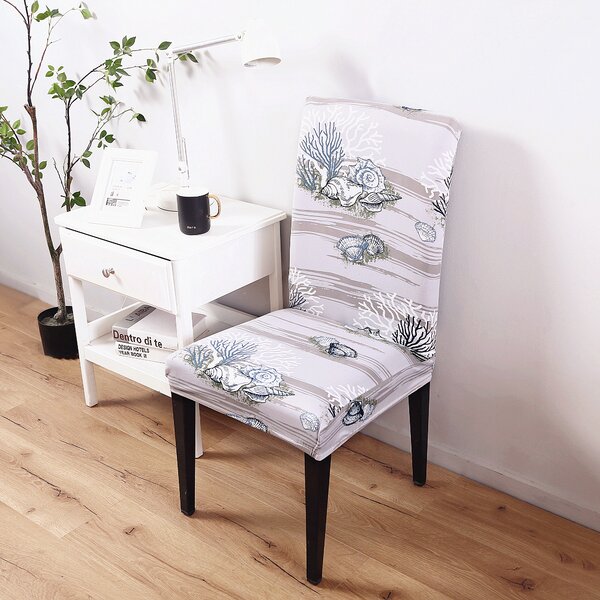 Elegant Box Cushion Dining Chair Slipcover By Highland Dunes