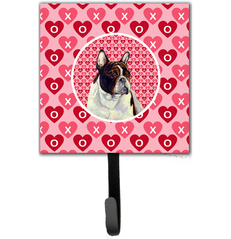 Valentines French Bulldog Dog In Love Bathroom Shower Curtain Fabric /& 12 Hook
