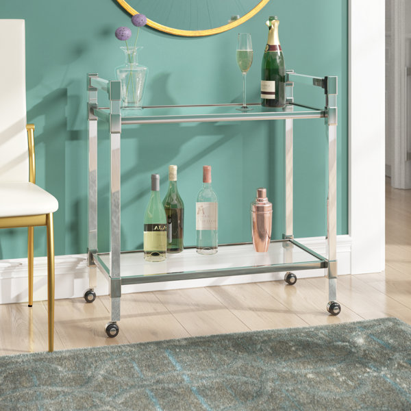 Kolar Modern Glass Bar Cart By Mercer41 New Design