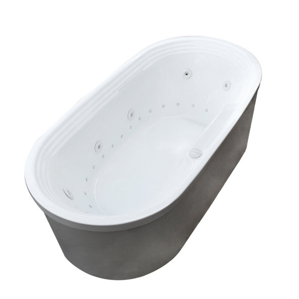 Luxury Suite Royal 66.87 x 33.62 Oval Air & Whirlpool Water Jetted Bathtub by Spa Escapes
